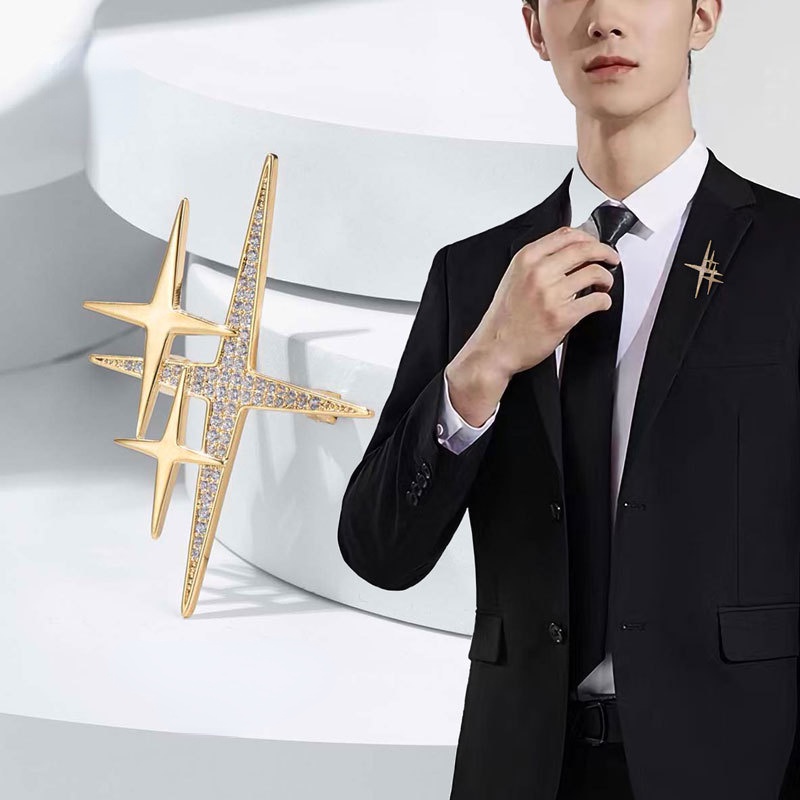 Japonês coreano único estrela broche único pino elegante All-Match