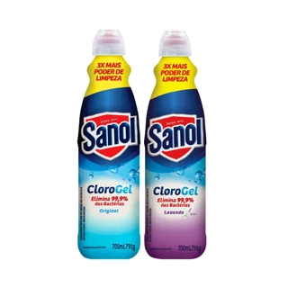 Cloro Gel Multiuso Original Lavanda Escolha Seu Sanol 700Ml