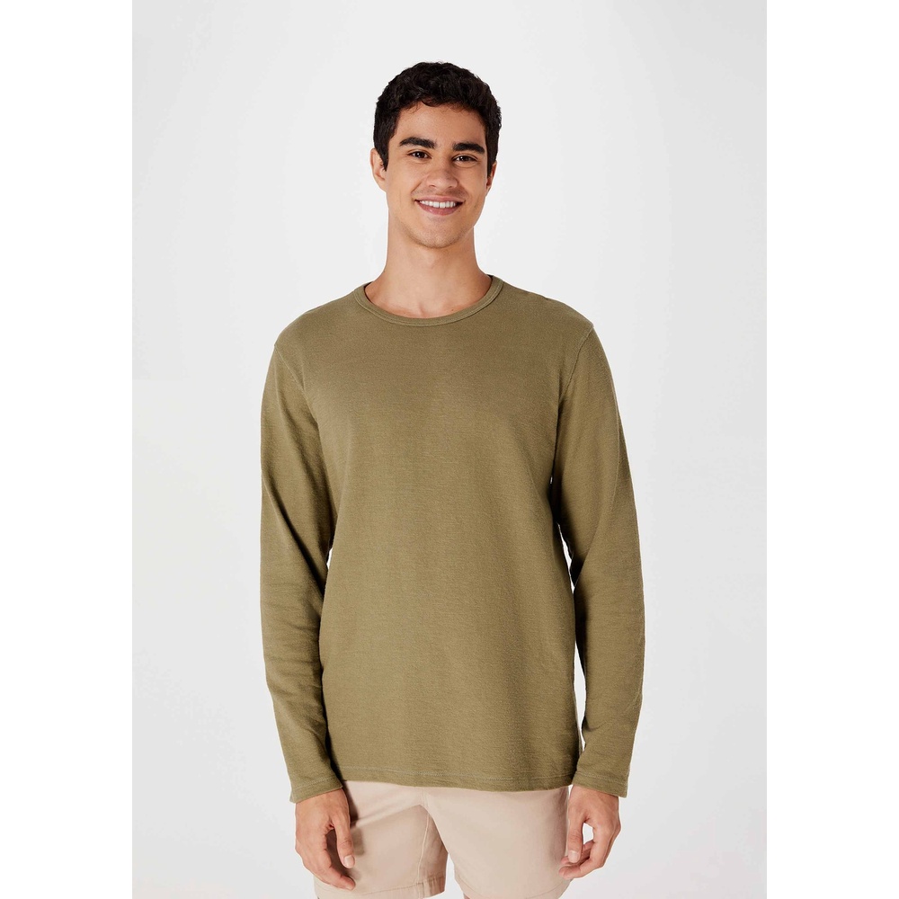 Camiseta Masculina Manga Longa Texturizada Hering | Shopee Brasil