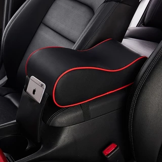 PU Almofada De Couro Para O Braço Do Carro Apoio Auto Center Console Altura Macia Suporte As Mãos Com Bolsas De Armazenamento