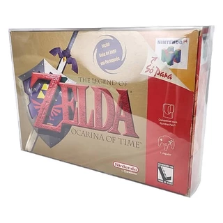 10 Caixa Protetora Games-39 (0,25mm) Proteção para Jogos Zelda e Star Wars Caixa Grande Nintendo 64 Gradiente Jogos CIB