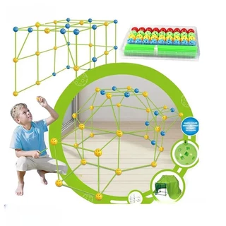 Tenda De Brinquedo Tendas Kids Forts Building Kit Construção Fortress Jogo Para Crianças Fort Build Kid Diy 3d Assemble Tent Toy