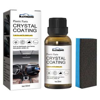 Hilimer Plástico Refurbished Plating Crystal Coating Agent Agente De Revestimento De Cristal Painel De Cera Auto Interior Carro Renovado Recauchutagem Com Esponja 30ml Para Porta