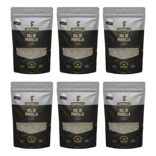Sal De Parrilla Com Pimenta Netão 900g Cantagallo Kit 06und