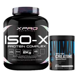 Kit Iso-XProtein Complex 2k + Animal Creatine 200g Universal em Oferta na Shopee