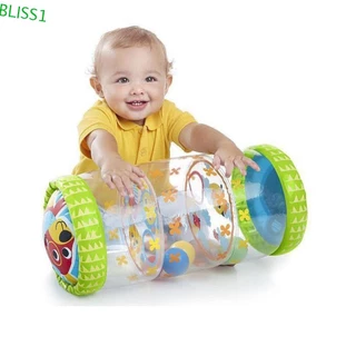 BLISS1 Tambor De Gatinhar Infantil , Brinquedo De Rolo Inflável De PVC Verde Para Bebês Andadores Com Sino Crianças De Colo