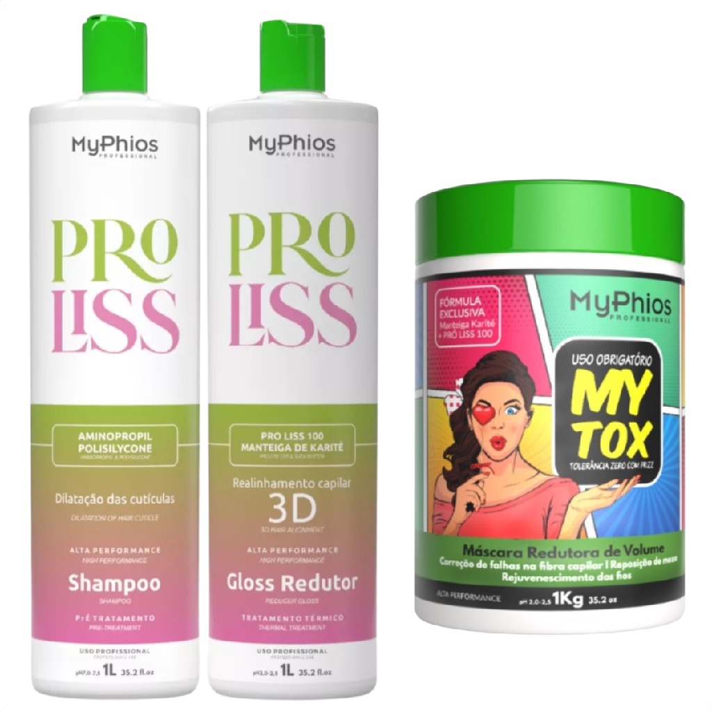 Kit Progressiva ProLiss 1L + Botox MYTOX 1KG - MyPhios | Shopee Brasil