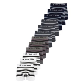 Kit 12 Cuecas Boxer Microfibra Sem Costura Polo Wear Sortido