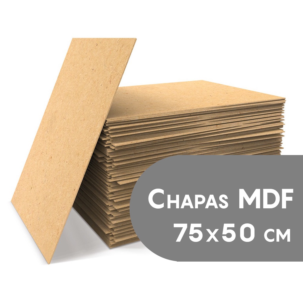 Placa/ Chapa de MDF Cru 3mm 75x50 cm Para Sublimação Artesanato Casa Quadros Decoração