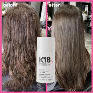K18 Leave-In Máscara Capilar De Reparo Molecular Restaurar Danos Cabelos Macios Reparação Profunda Queratina & Tratamento Do Couro Cabeludo Condição De Cuidados Com O Cabelo 50ml