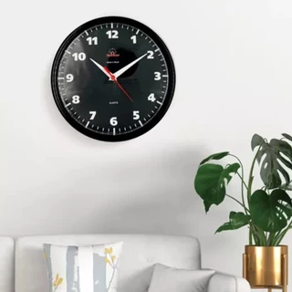 Relógio De Parede Redondo Clássico Decoração Fundo Preto