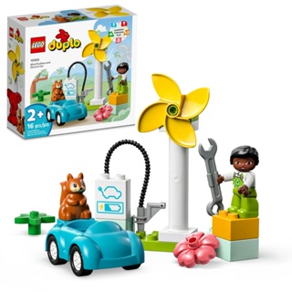 LEGO duplo town turbina eólica e carro elétrico (16 peças)