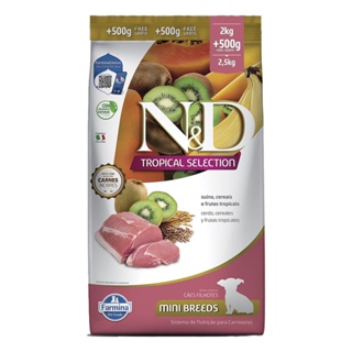 Ração N&D Tropical Selection Para Cães Puppy Mini Suino Leve 2,5kg e Pague 2kg