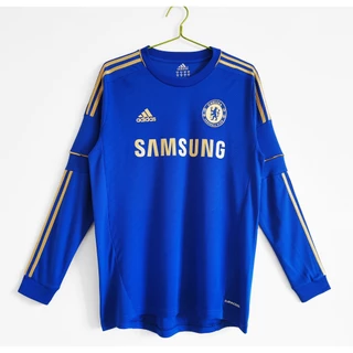 12-13 Chelsea Home Manga Larga Retro Jersey De Futbol