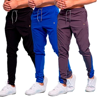 KIT 3 Calças Jogger Esportiva Confortável P/Academia Esportiva Casual