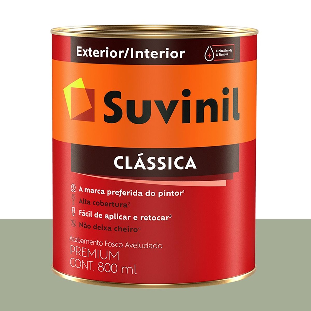 Tinta Clássica Fosca Suvinil Capim-de-cheiro 800 ml