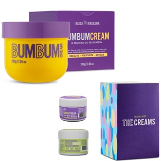 Kit Bumbum Viagem: 1x Bumbum Cream + 1x Travel Size (Mini Bumbum e Esfrega) + Nécessaire Beleza Brasileira