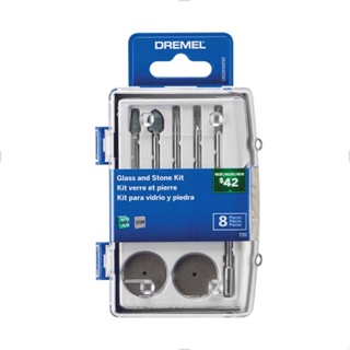 Kit 735 para vidro e pedra rotativo 8 peças Dremel