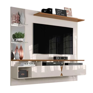 Painel para TV até 55 polegadas Intense Off White/Damasco
