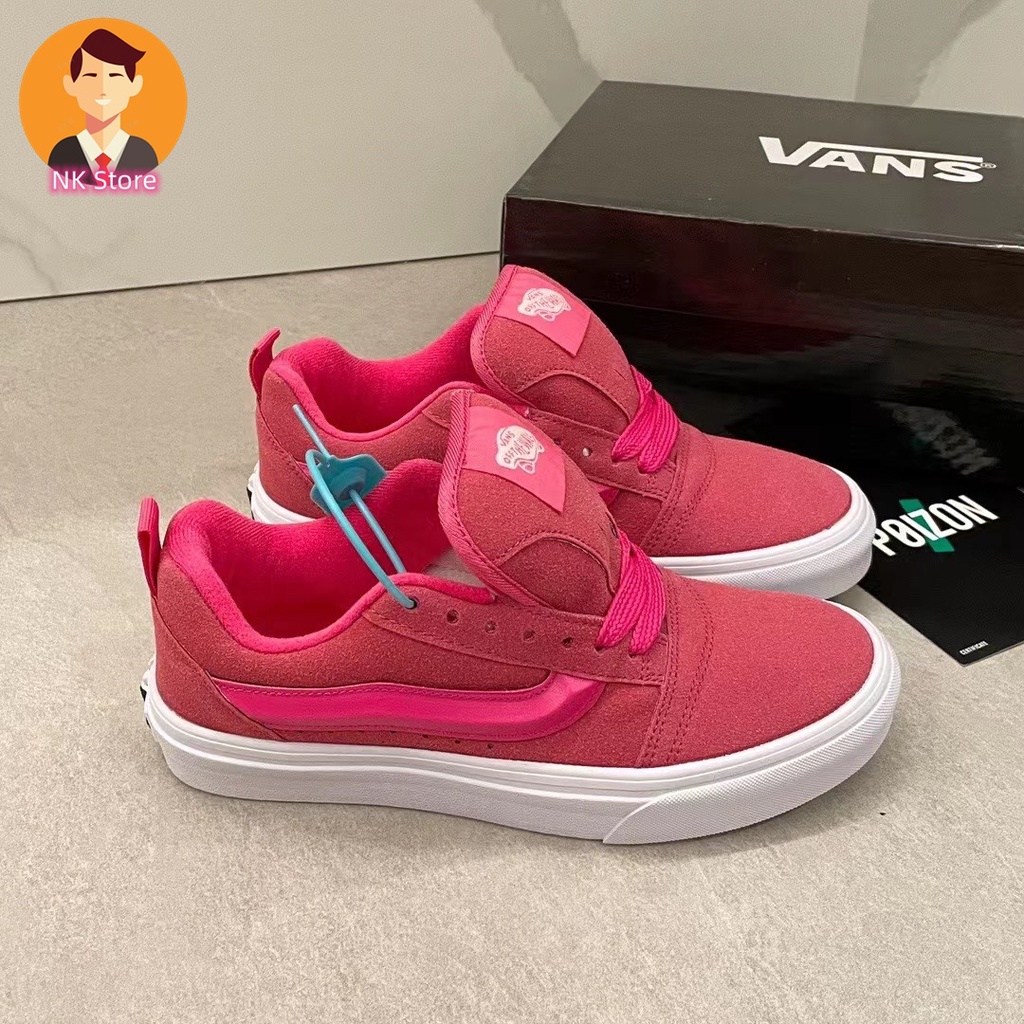 Vs Promoção Knu Skool Sapatos de Pão Retro Americano de Baixo Cima Sapatos Casuais Unissexo Rosa com Altura Espessa Colégio de Tênis Coreano