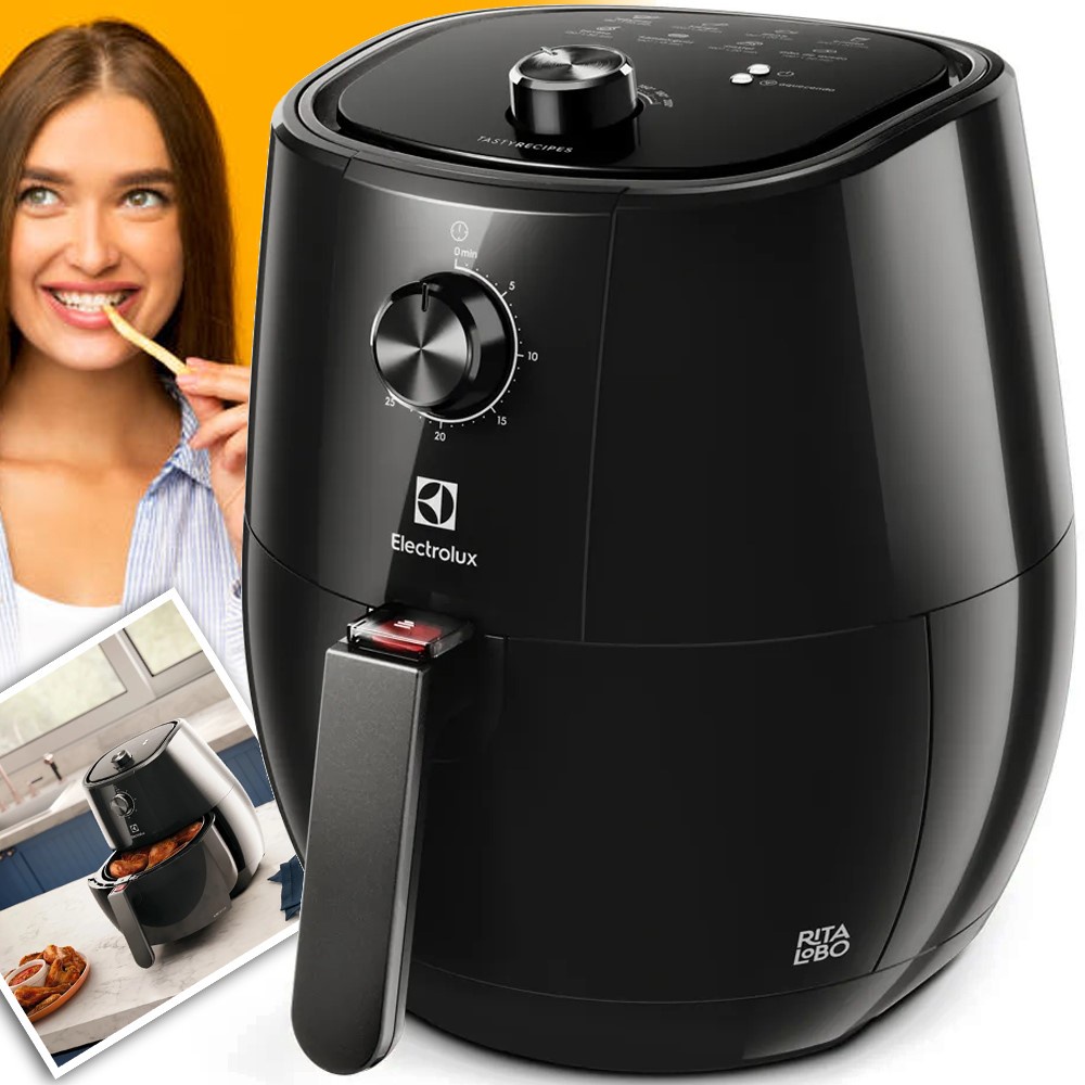 Fritadeira Airfryer Electrolux Efficient EAF10 3,2L 1400W 127V Preto