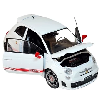  Miniatura De Ferro Fiat 500 Abarth 18cm 1/24 Motor Max