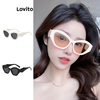 Lovito Óculos De Sol Casuais Simples Com Proteção Uv Para Mulheres LFA10702