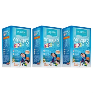 Equaliv Ômega 3 Kids Pro Oil Sabor Laranja Uso Pediátrico C/30 Cápsulas Mastigáveis - Kit C/3