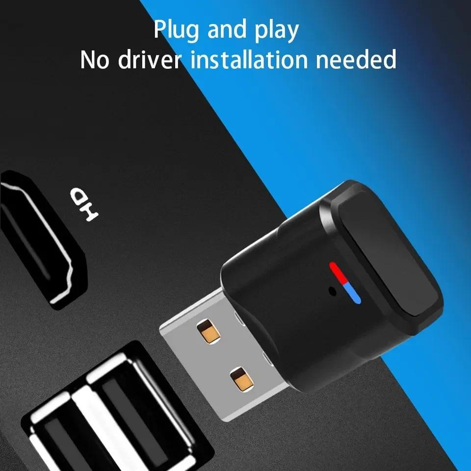 Adaptador Bluetooth Para PC USB Compatível Com 5.3 Receptor Dongle PS5 PS4 Pro Switch Transmissor De Áudio De Música