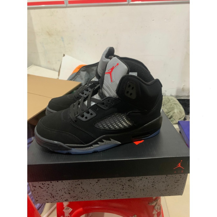 845035-003 Tênis Masculino Air Jordan 5 Preto Retro Metal AJ5 Tênis de basquete WVCA