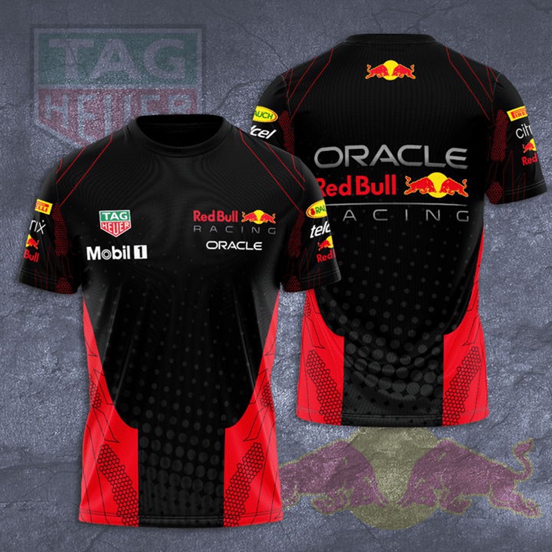 F1 Oracle Red Bull Racing Team Tag Heuer Mobil 1 Impress o 3D Camo Homens Mulheres Camiseta Casual F rmula Ver o Um Roupas Tops