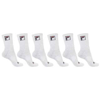 Kit Com 6 Pares de Meias Cano Alto Adulto Algodão Unisex Fila