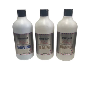 Kit Shampoo 500ml, Balm 500ml, Shaving 500ml