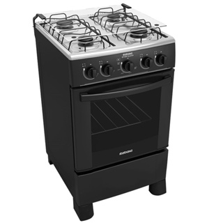 Fogão de Piso Itatiaia 4 Bocas Star Clean NG | Mesa de Aço Inox Preto