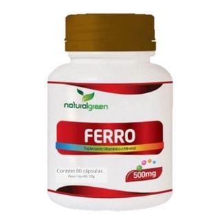Ferro 14mg 60 Cápsulas Natural Green | Shopee Brasil