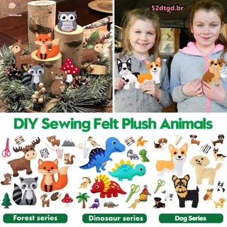 Brinquedo De Costura De Feltro Para Habilidades Motoras Finas Kit Animais De Bricolagem Crianças De 3-12 Anos SHOPSKC8270