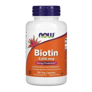 Biotina 5000mcg Now Foods 120Veg Caps