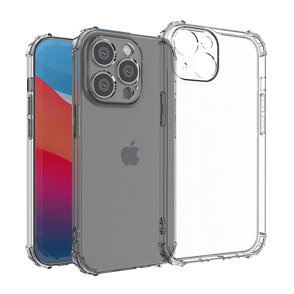 Capinha Transparente Clean Premium iPhone 15 Pro TPU Silicone Protecao Camera Resistente a Impactos