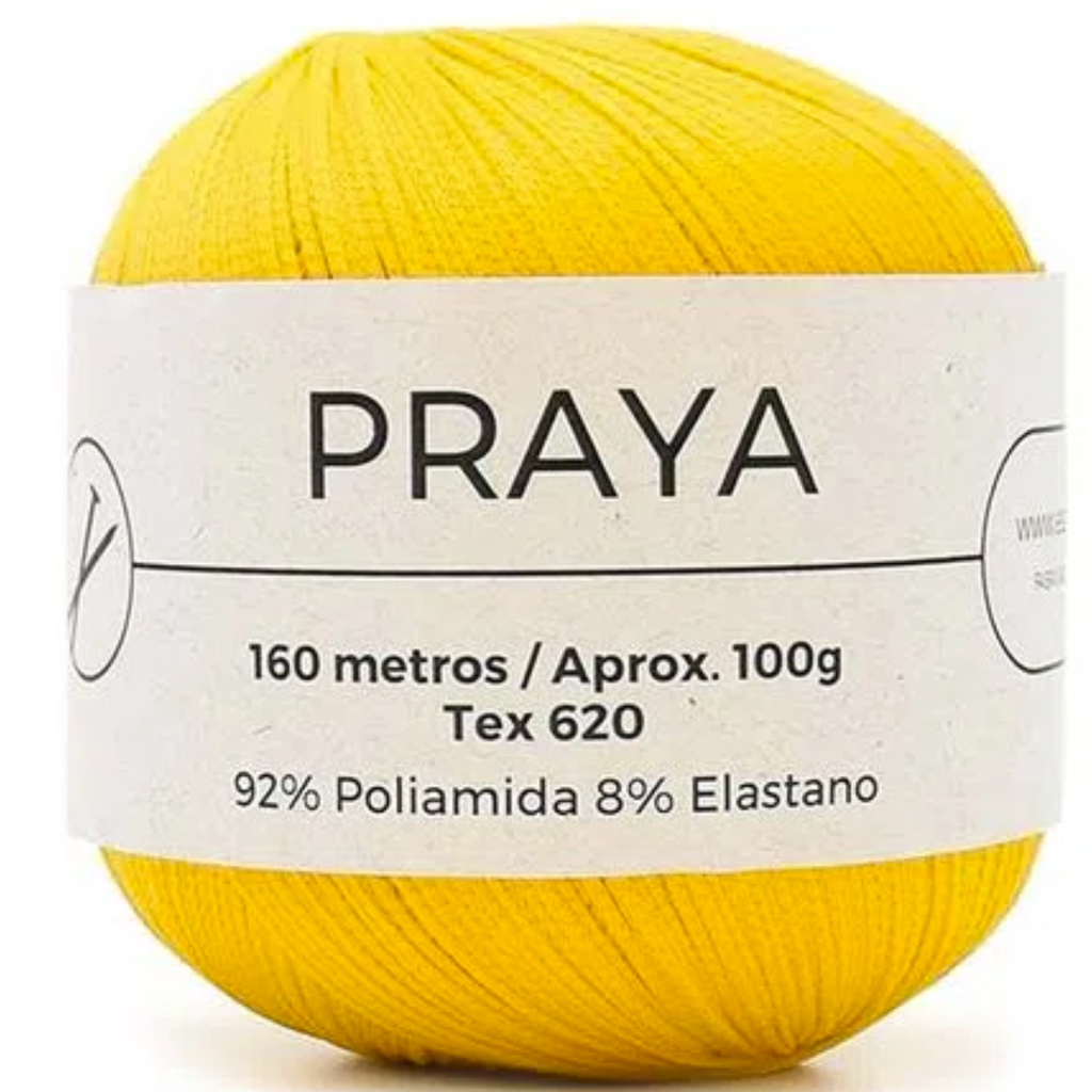 Linha Praya 100g - Fio com Elasticidade - 08 - AMARELO SOL | Shopee Brasil