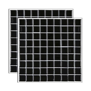 Pastilha de vidro Cristal placa 29,2x29,2cm preto Glass Mosaic