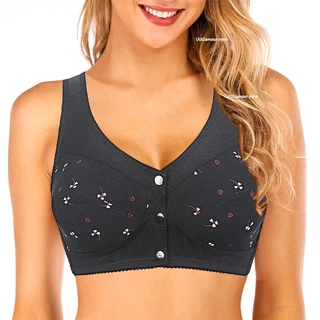 Novo Sutiã De Algodão Feminino Fechamento Frontal Confortável Roupa Íntima Todos Os Dias Grande Busto 52BC 50BC Copa
