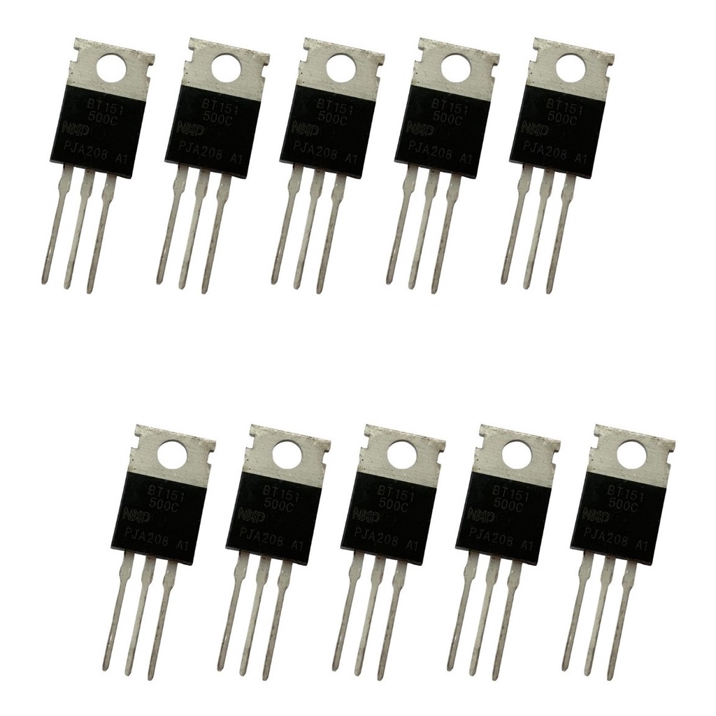 BT151 Transistor Tiristor SCR 500V 12A Para Projetos - Kit 10 Peças