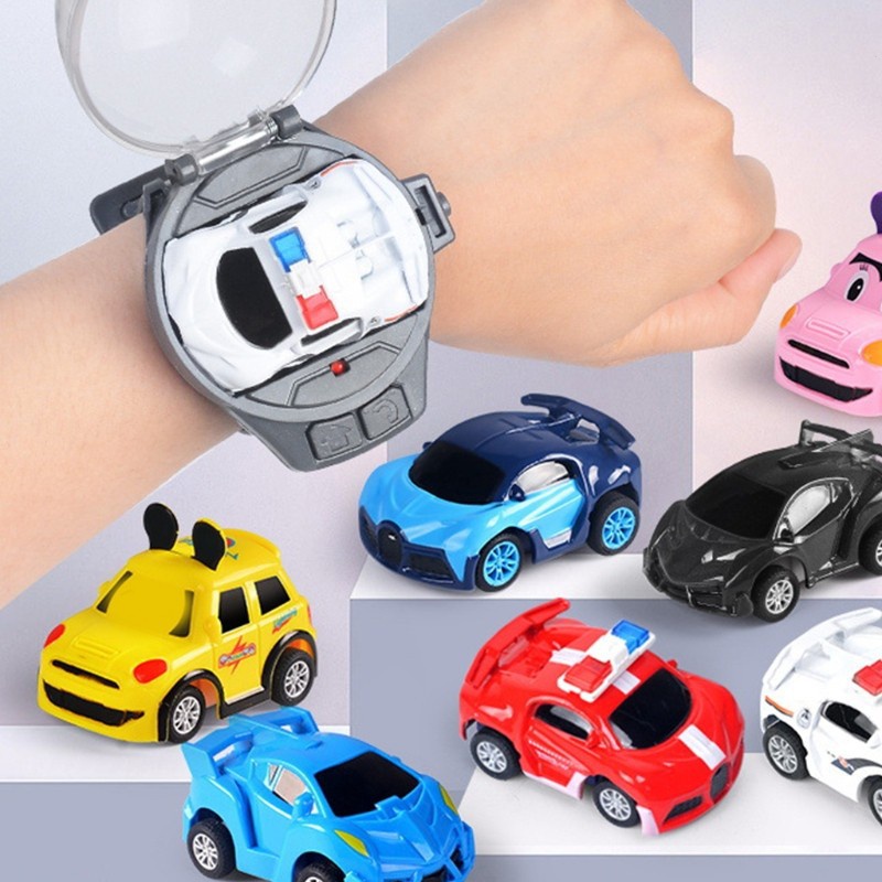 Mini controle remoto relógio carro brinquedos cartoon relógio controle  remoto carro brinquedo presente para meninos meninas