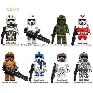 SW Space Wars 501st Kamino CGI Geonosis ARF Trooper Boomer Comandante Trauma Bloco De Construção Figura Tijolos De Brinquedo G0127