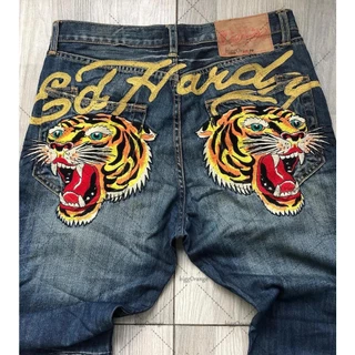 Retro Gótico Anime Impressão Alta Cintura Larga Perna Jeans Homens Y2K Moda Harajuku Casual Todos Os Botões De Fósforo Direto Calças