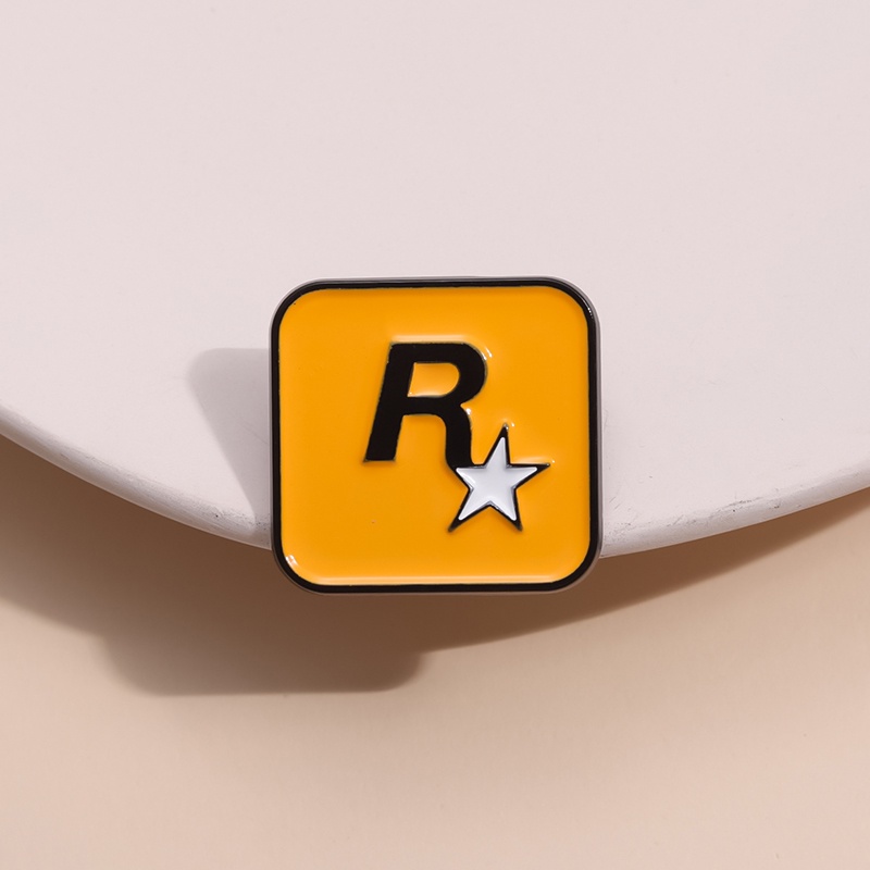 GTA R Broches De Esmalte Broche Grand Theft Auto Rockstar Star