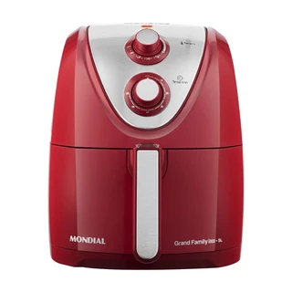 Fritadeira Elétrica Air Fryer, Sem Óleo, 5 Litros, Grand Family Mondial AFN-50-RI, 220V - VERMELHA