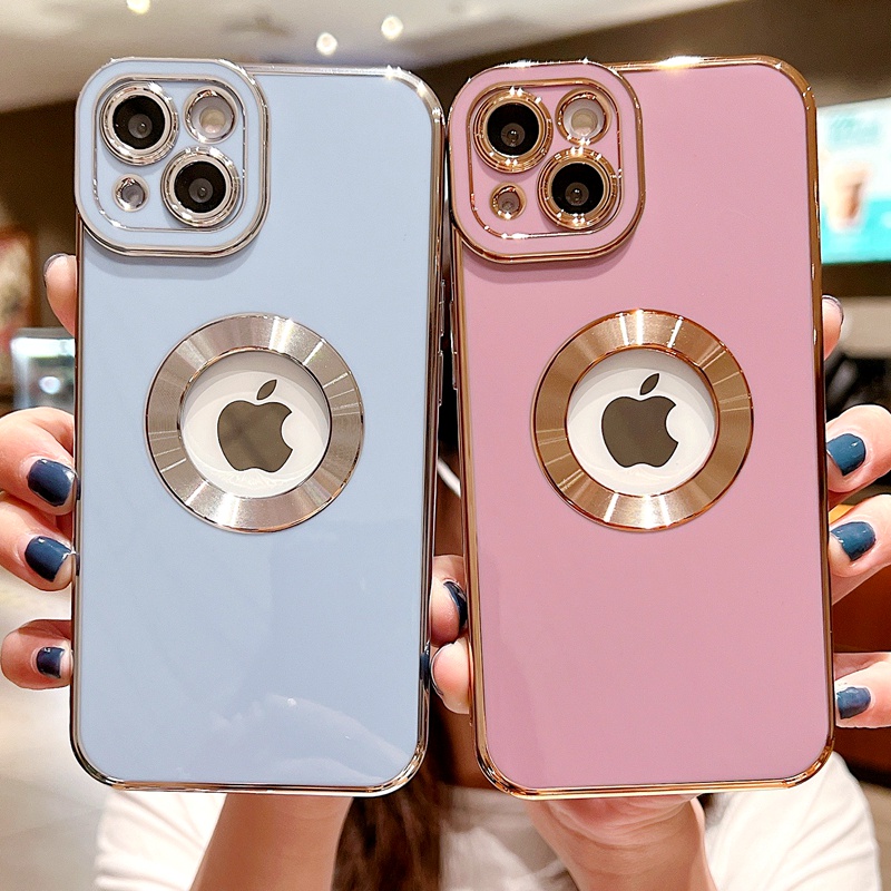 Capa De Celular Vazio De Silicone Luxo Revestimento Macio Case Capinha De Celular Para iPhone15 14 13 12 11 Pro Max Capinha Antichoque
