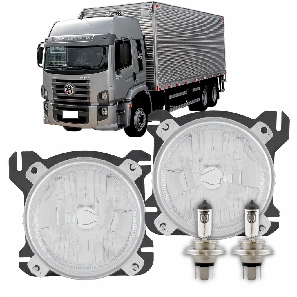 Par Farol Principal Caminhão VW Constellation 13180 14210 Com Lâmpada