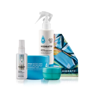 Kit 1x Leave-in - Multifuncional +1x SHRP - Creme de proteina Vegana + 1x Mascara - Hidrata e Nutri Os Fios +1x Leave-in Controle Absoluto Antifrizz + 1x Canga